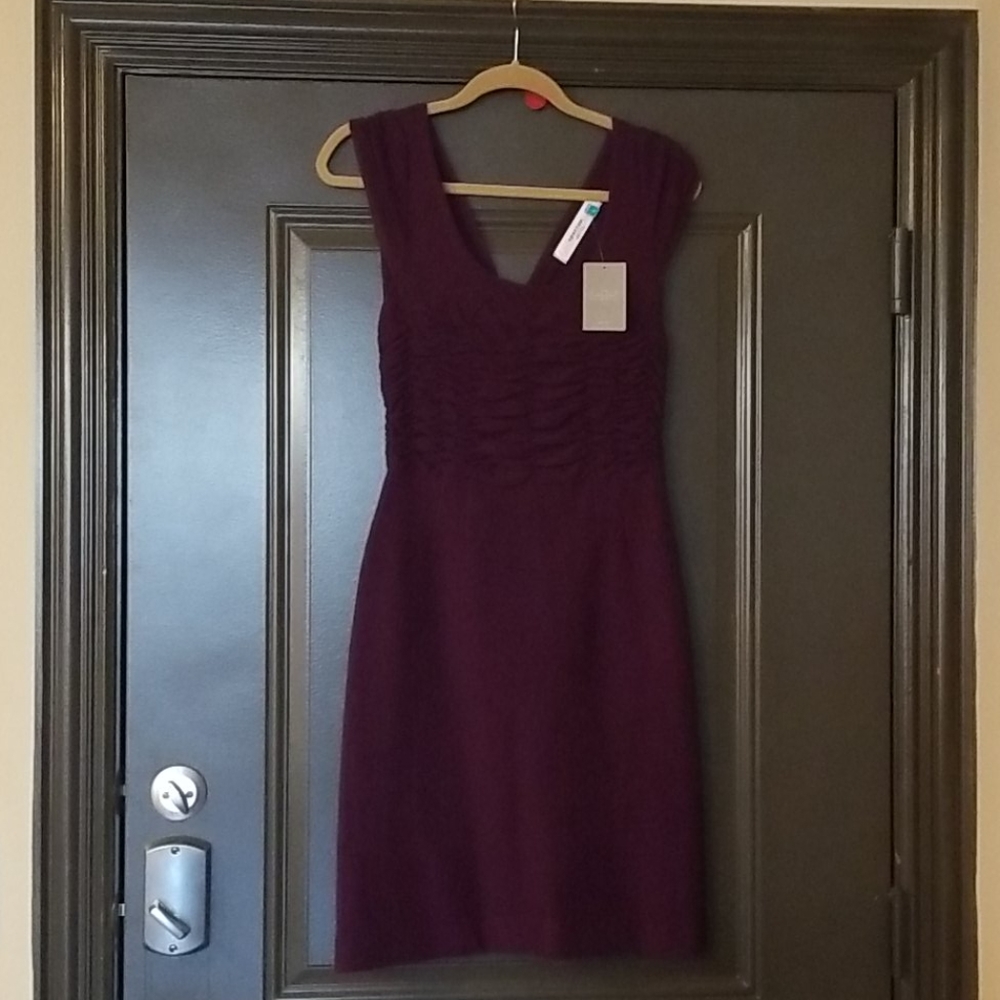 Anthropology Sparrow Purple Wool Dress